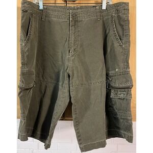 Kuhl Cargo Shorts Mens 38 Olive Green Utility Hiking Outdoor Pockets
